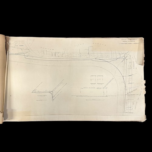 1079 - Quantity of original old Railway Engineering Track Plans consisting of:
1. Proposed deviation of the... 