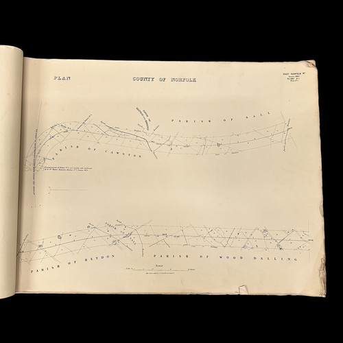 1079 - Quantity of original old Railway Engineering Track Plans consisting of:
1. Proposed deviation of the... 