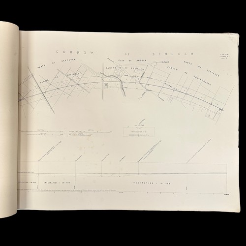 1079 - Quantity of original old Railway Engineering Track Plans consisting of:
1. Proposed deviation of the... 