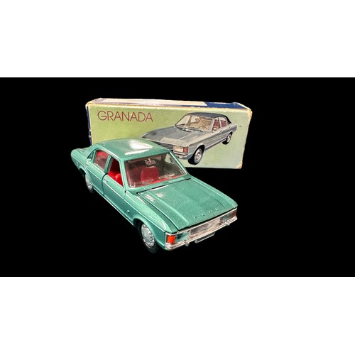 152 - Gama (Germany) 1/43rd scale Ford Consul GT Coupe metallic gold with tan interior No. 996 and Granada... 