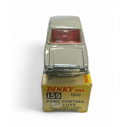 102 - Dinky Ford Cortina Mk.II No. 159, repainted grey (red interior), generally excellent to good plus in... 