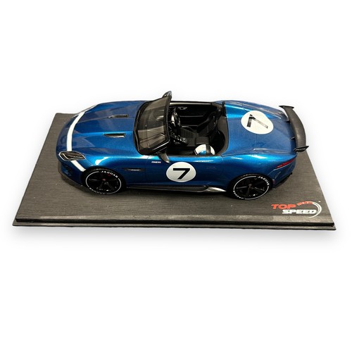 198 - TSM Top Speed 1/18th scale Jaguar F-Type Project 7 Concept Racing, I Callum/M Cross, Ecurie Blue, ra... 