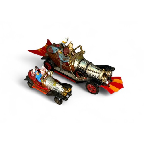 84 - Corgi Chitty Chitty Bang Bang No. 266 and Juniors No. 1006, unboxed, generally good plus, each with ... 