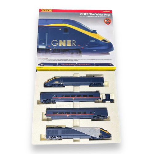 317 - Hornby GNER The White Rose train pack No. R2197, generally excellent in excellent box, with GNER blu... 