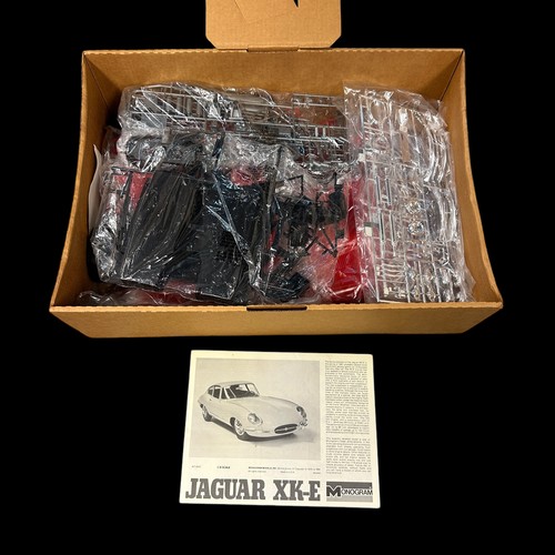 260 - Monogram 1/8th scale Jaguar XK-E No. 2612, unmade and unpainted plastic model kit, mainly on sprues ... 