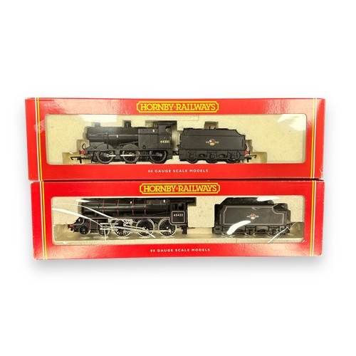 314 - Hornby pair of BR black locomotives and tenders, with 44331  0-6-0 No. R2066 and 45422 4-6-0 No. R29... 