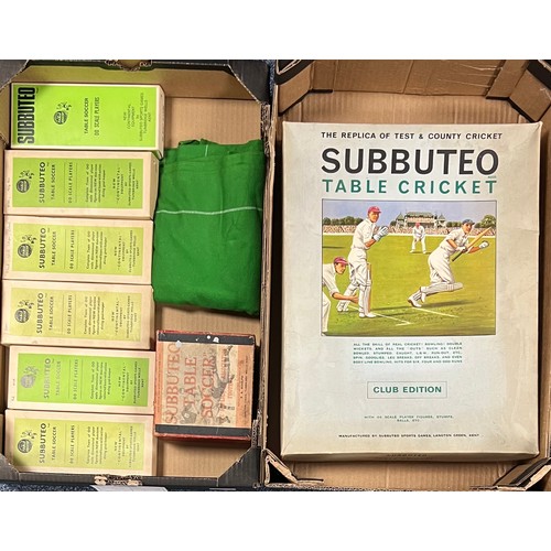 236 - Subbuteo table soccer collection, with team Nos. 1, 7, 18, 42, 49 and Newcastle/Juventus, Table Cric... 