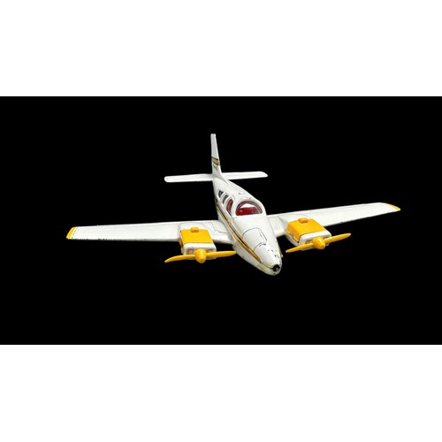 103 - Dinky Beechcraft C55 Baron No. 715, scarcer white body and wheel covers with yellow engine covers, g... 