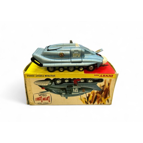 101 - Dinky Captain Scarlet's Spectrum Pursuit Vehicle No. 104, metallic blue, missile, four-rubber tracks... 