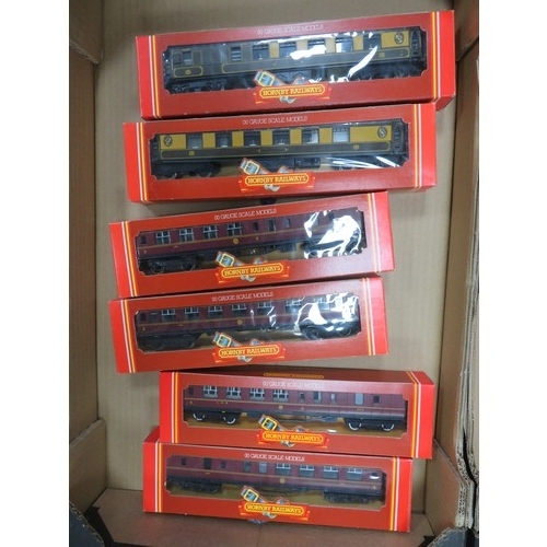 334 - Hornby coach collection including 4-wheel (6), generally excellent to good plus in good plus boxes, ... 