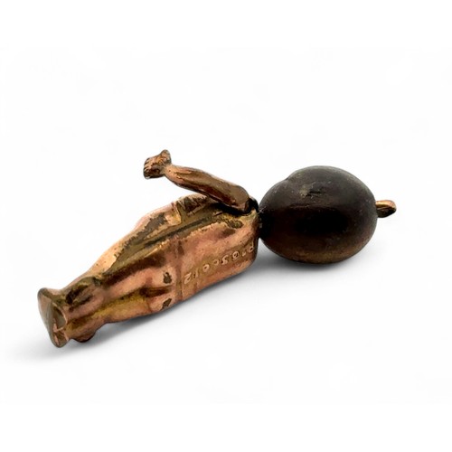 192 - A Fumsup doll having articulated arms and a wooden head. WWI period given to WWI soldiers as a lucky... 