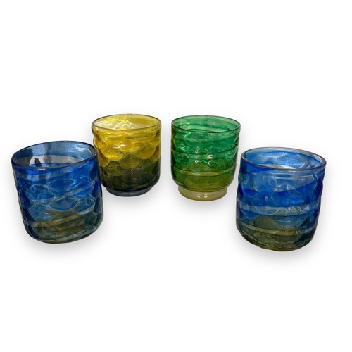 389 - Allister Malcolm (British, Contemporary), four of Allister Malcolm Stourbridge studio glass glasses,... 