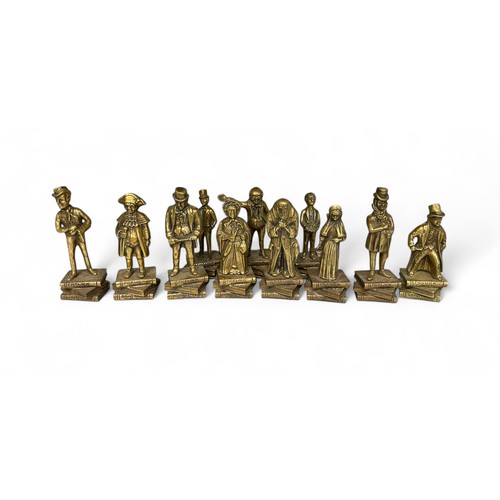 275 - Dickens, collection of vintage peerage brass Dickens characters. Total nine. (9)