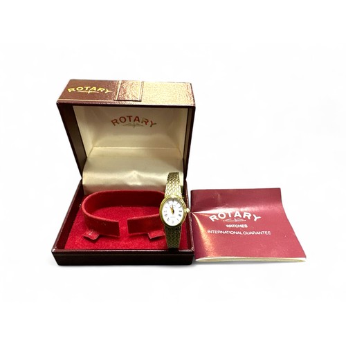 144 - A Boxed Women's Rotary Watch - Serial No. 3157, with original papers.