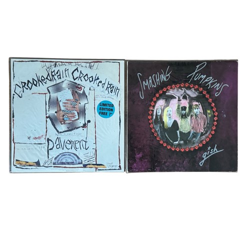 244 - Pair of 90’s alternative rock vinyl LPs. Smashing Pumpkins - Gish (HUTLP2). Pavement Crooked Rain Cr... 