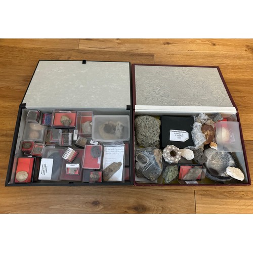 357 - Two boxes of fossils and minerals