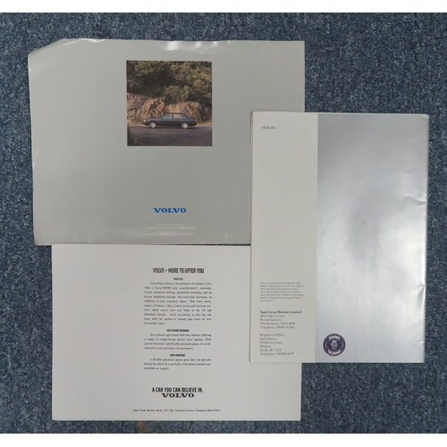 221 - 1980s onwards Volvo car brochures, generally excellent to good plus (some with dealer labels/stamps)... 