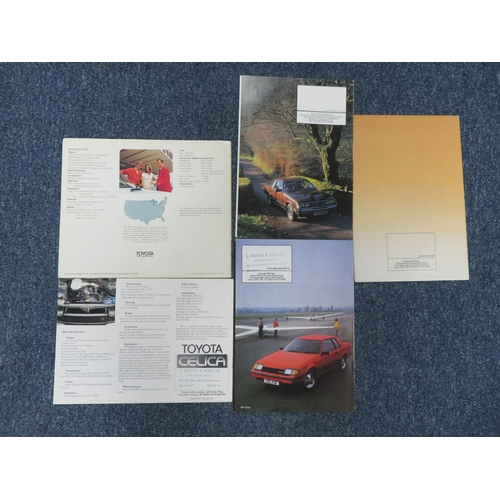 222 - 1970s onwards mainly Toyota car brochures, generally excellent to good plus (some with dealer labels... 