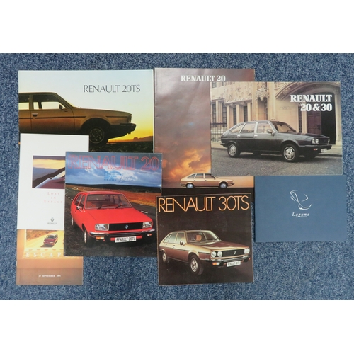 223 - 1970s onwards mainly Renault car brochures, generally excellent to good plus (some with dealer label... 