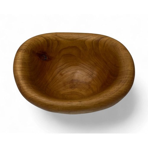 400 - Paul Caton (British, b.1950) hand carved elm bowl. Elliptical form, stamped to base. 32cm x 25cm, 16... 