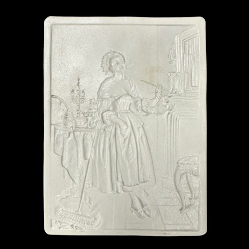 323 - Small range of Continental lithopane panels. All featuring female led scenes. Four in total. (4)