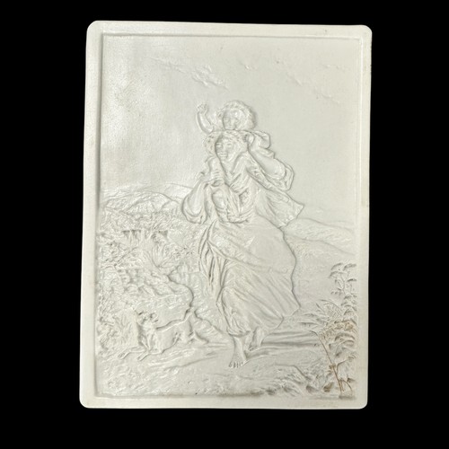 323 - Small range of Continental lithopane panels. All featuring female led scenes. Four in total. (4)