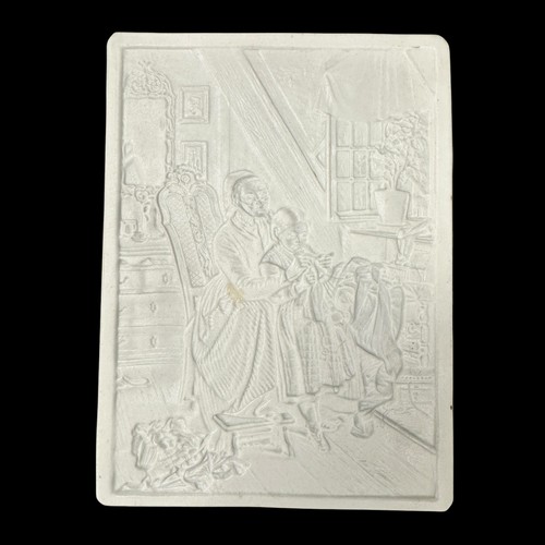 323 - Small range of Continental lithopane panels. All featuring female led scenes. Four in total. (4)