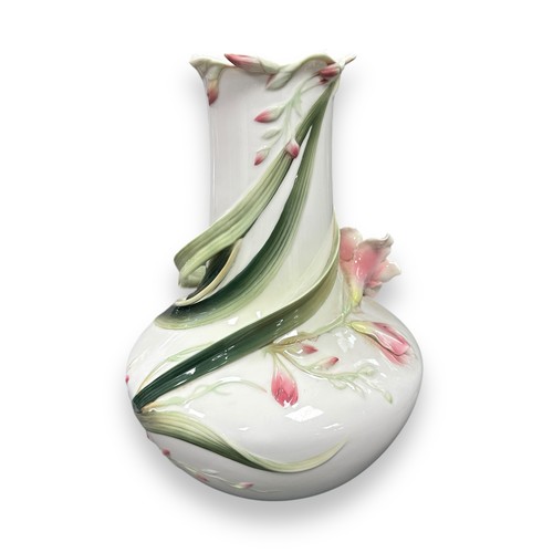 291 - Franz Porcelain, large stylized flower vase by Franz Porcelain. Stamped to base. Height 30cm.