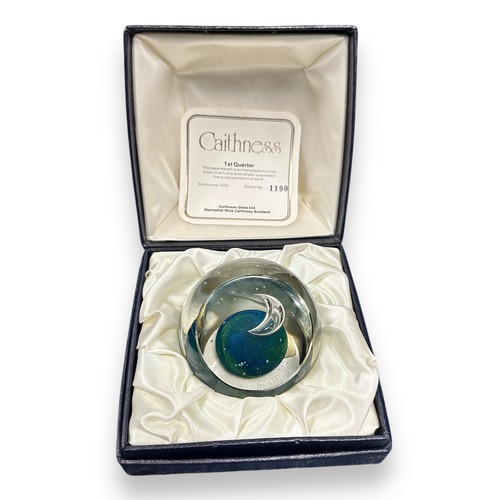 386 - Caithness, range of boxed Caithness limited edition studio glass paperweights. To include; Trio edit... 