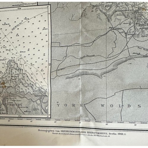 27 - A rare German Kriegsmarine map of Flamborough Head depicting the Flamborough coastline, with origina... 