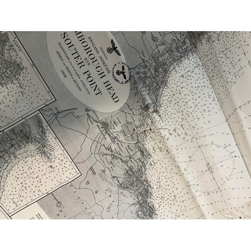 27 - A rare German Kriegsmarine map of Flamborough Head depicting the Flamborough coastline, with origina... 