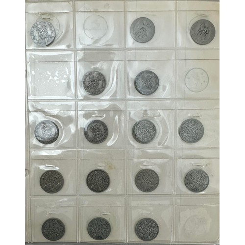 133 - Mainly pre-decimal coin collection, in 2 coin albums and loose,  with ranges of half crowns, shillin... 