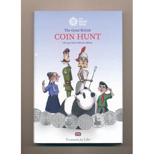 156 - The Great British Coin Hunt 50p collection in collectors album, complete with examples from 1998 to ... 