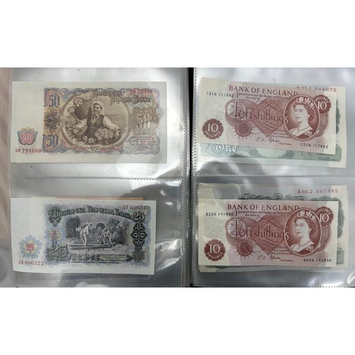 253 - World banknotes collection in 6 albums, in mixed condition, with ranges from Argentina, Brazil, Fran... 