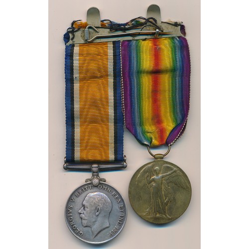 4 - First World War - Pte H. Garratt - BWM and Victory Medal to 28374 Pte H. Garratt Hamps R. Polished f... 