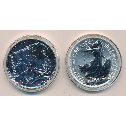 162 - Pair of uncirculated £2 Britannia coins, 1998 and 2003, both encapsulated, with Westminster certific... 