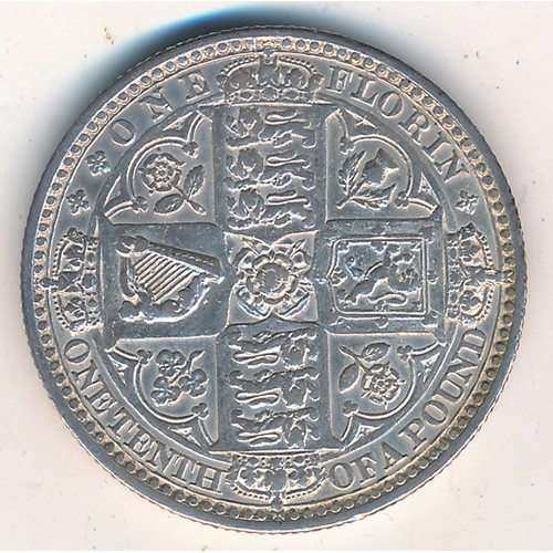 148 - Victoria 1849 'Godless' florin, about very fine.