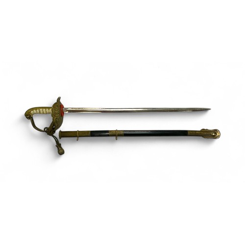 45 - Naval Sword letter opener, highly detailed. Length 24cm.