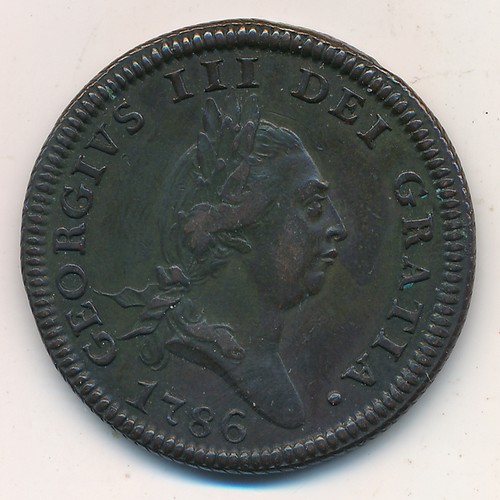 219 - Isle of Man George III 1786 penny, fine.