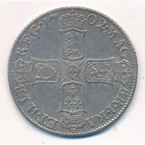 144 - Queen Anne 1702 VIGO shilling, fine.