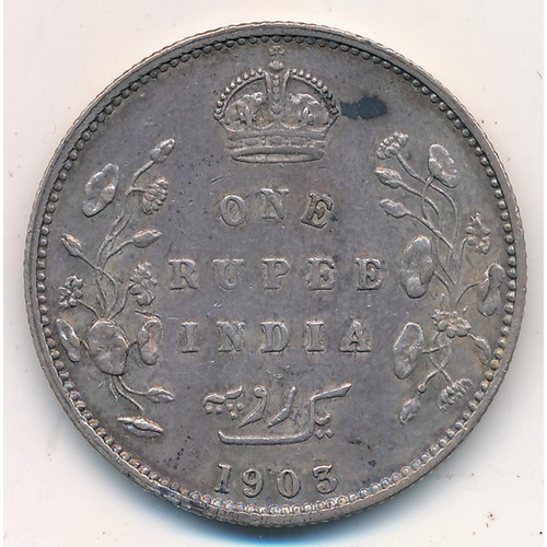 217 - India 1905 rupee Edward VII, very fine.