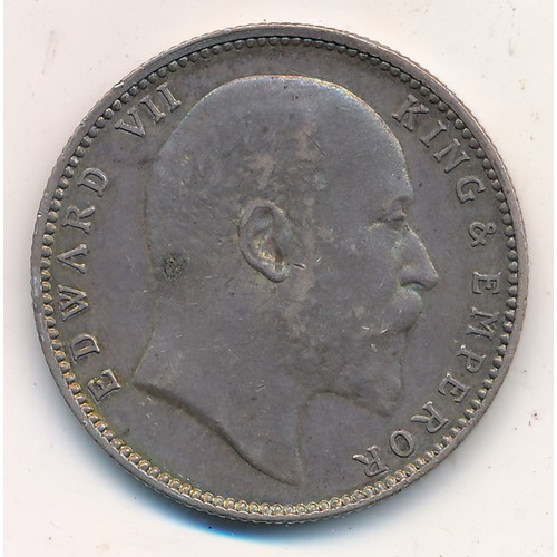 217 - India 1905 rupee Edward VII, very fine.