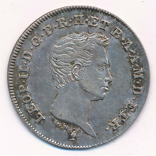 224 - Italian States - Tuscany 1838 one paolo. 2.67g.