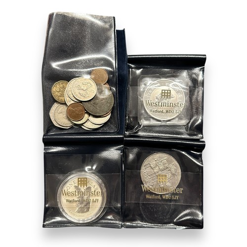 180 - Coin collection with Australia encapsulated silver uncirculated $1 1995 Kangaroo, 1996 Kookaburra (b... 