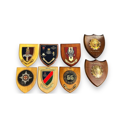 54 - Collection of 21 military plaques, with letters of authority confirming these were originally displa... 