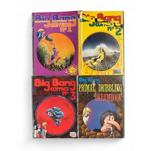 44 - Big Bang Comics 1992 Pete Loveday Nos 1, 2, 3 plus Primal Dribbling Dreambook. All 4 magazines are b... 