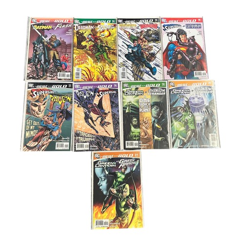 190 - DC Comics The Brave And The Bold 2007-2009 Nos 1-21: All 21 comics are bagged flat and unfolded NM.