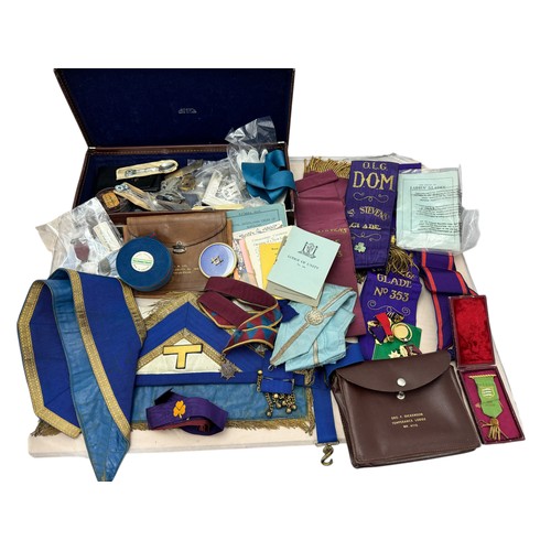 101 - A collection of Masonic regalia etc.