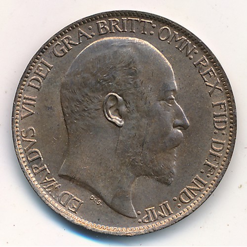 153A - Edward VII 1902 half penny, about uncirculated, full lustre.