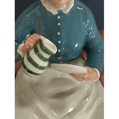 288 - A trio of Royal Doulton figurines to include Teatime HN2255, The Cup of Tea HN2322 and The Favourite... 